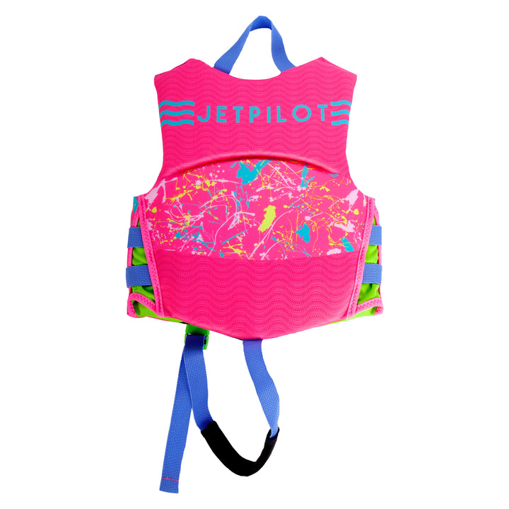 Rear view of the Jetpilot Child Cause PFD in pink