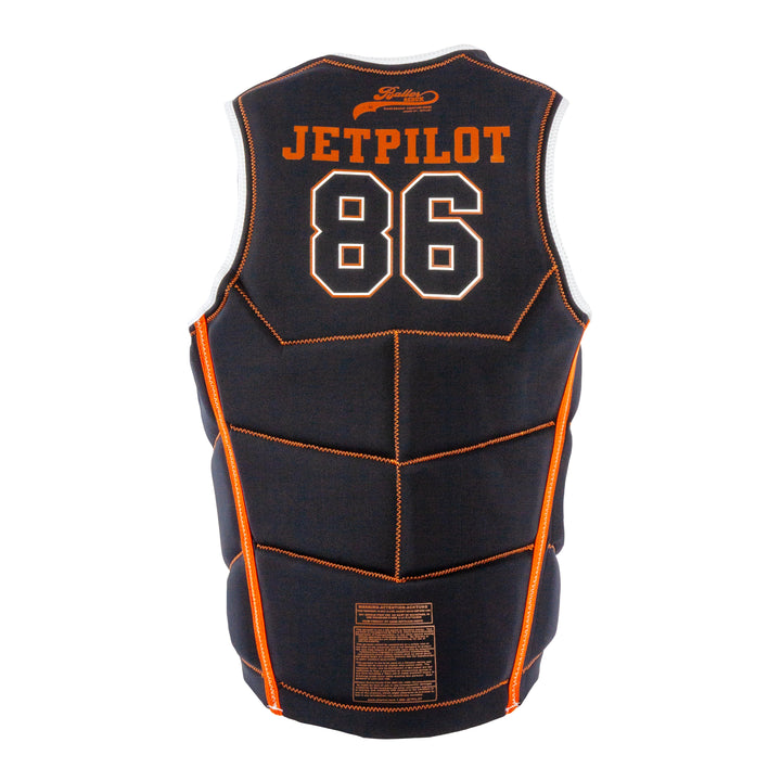 View of the Jetpilot Bonifay Baller Comp Vest. #color_orange-tex