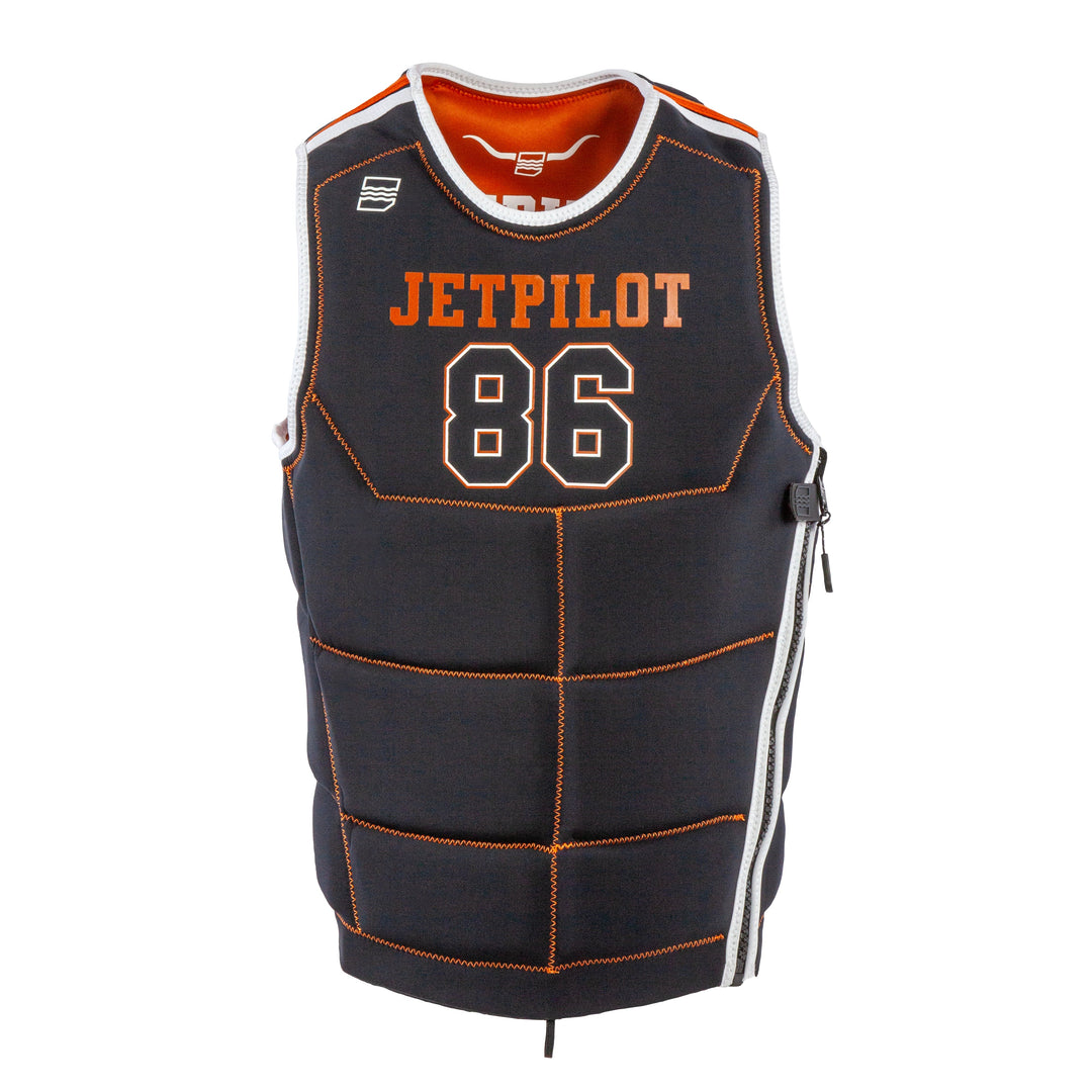 View of the Jetpilot Bonifay Baller Comp Vest. #color_orange-texView of the Jetpilot Bonifay Baller Comp Vest. #color_orange-tex