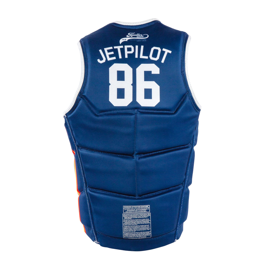 Back view of the Jetpilot Bonifay Baller Comp Vest. #color_white-hou