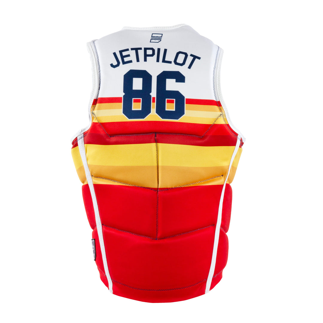 Back view of the Jetpilot Bonifay Baller Comp Vest. #color_white-hou