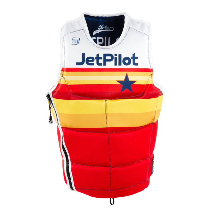 Front view of the Jetpilot Bonifay Baller Comp Vest. #color_white-hou