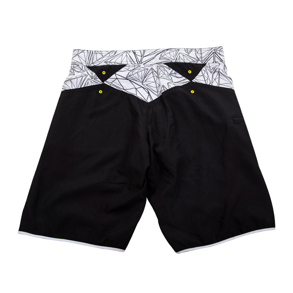 Rear view of the Jetpilot Flawless Rideshorts black colorway