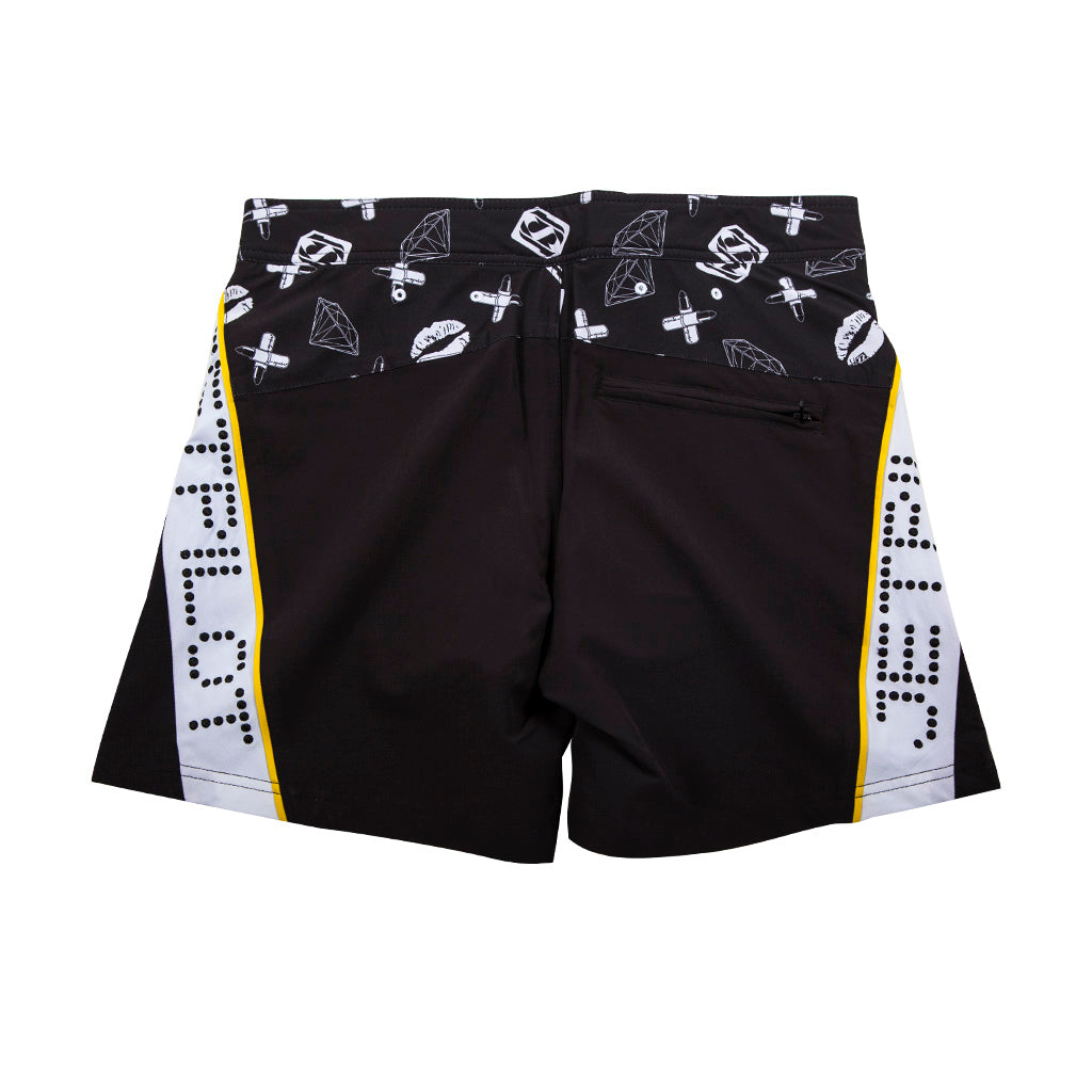 Rear view of the Couture Rideshort black colorway.