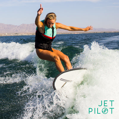 Jetpilot women's Armada vest lifestyle #color_armada-green