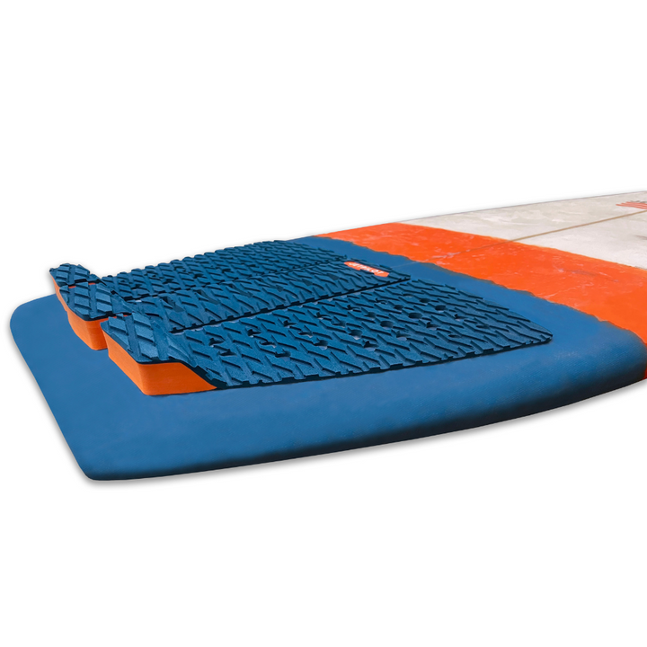 View of the Jetpilot Flying Dutchman Wake Surfboard rear traction pad.