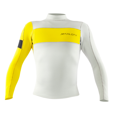 Front view of the Jetpilot F-86 Sabre Jacket Silver Yellow colorway.