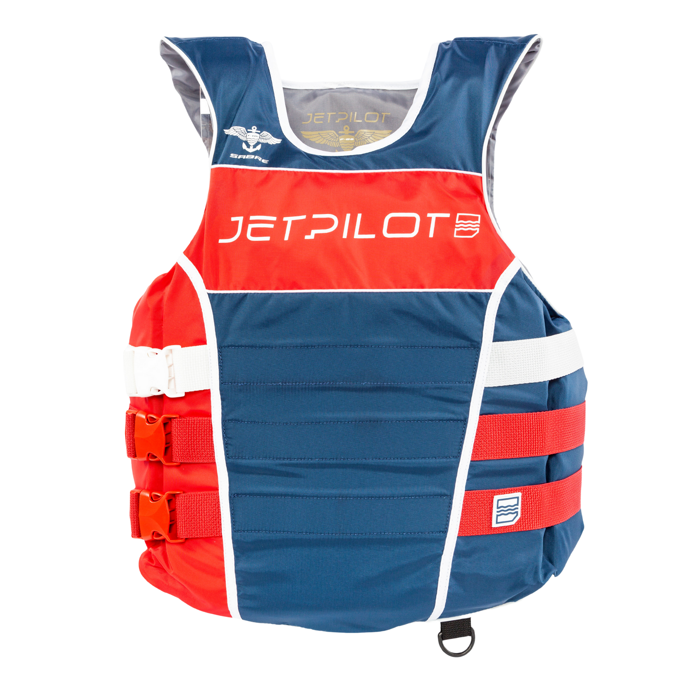 Front view of the Jetpilot F-86 Sabre Nylon Red/Blue colorway.
