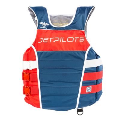 Front view of the Jetpilot F-86 Sabre Nylon Red/Blue colorway.