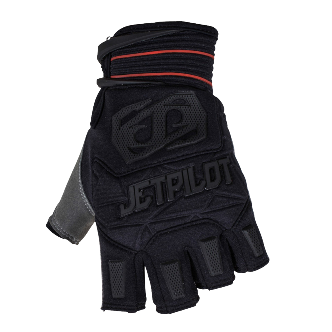 Front view of the Jetpilot Martix Race Short Finger glove Black colorway.