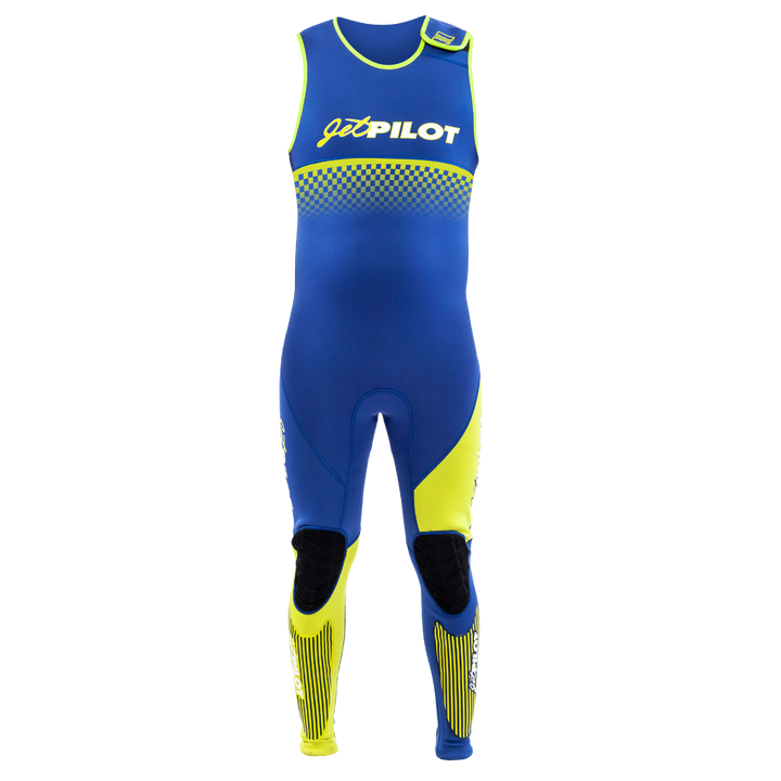Front view of the Jetpilot Vintage John Wetsuit Navy colorway.