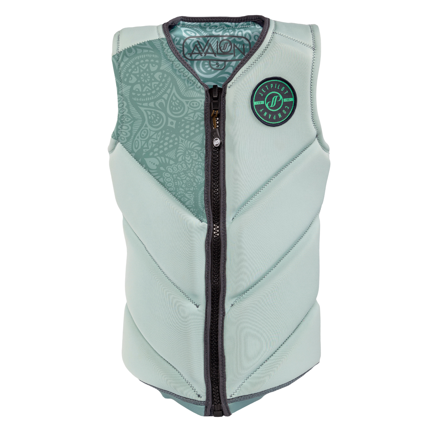 Front view of the Jetpilot Women's Avalon Comp Vest. #color_mint