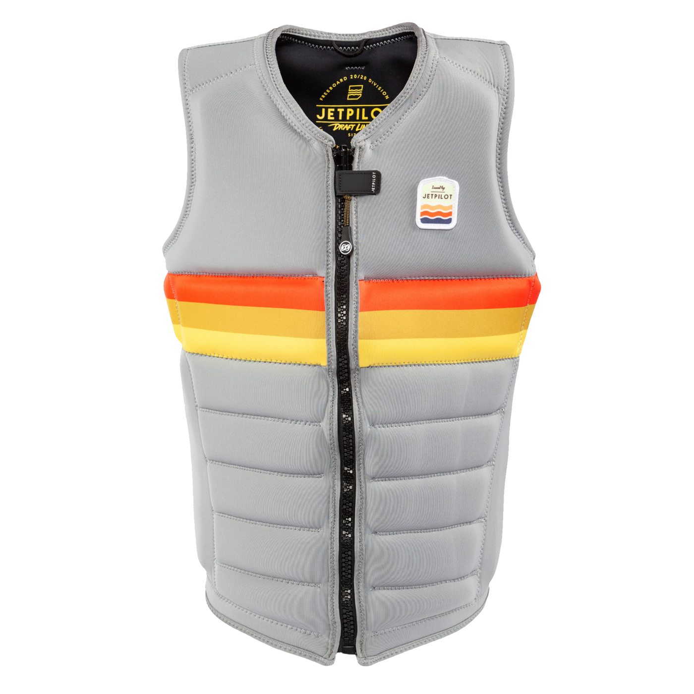 Front view of the Jetpilot Draftline Comp Vest. #color_draft-silver